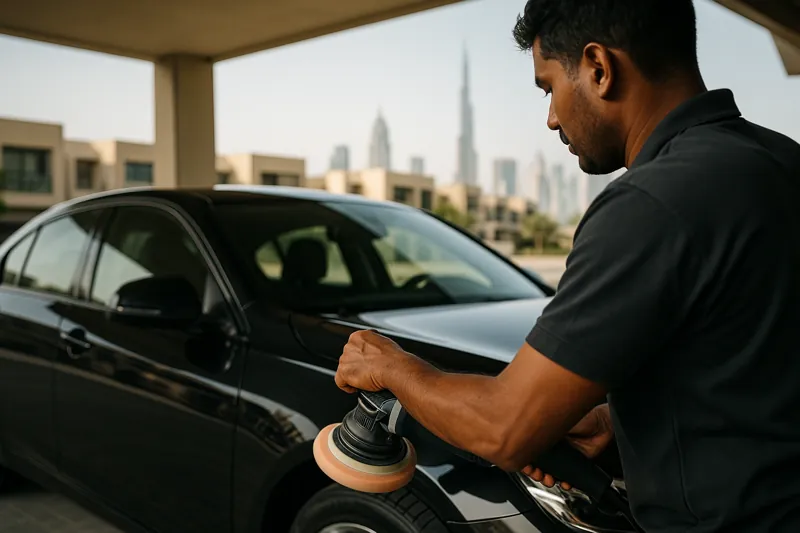 تنظيف وتلميع السيارات