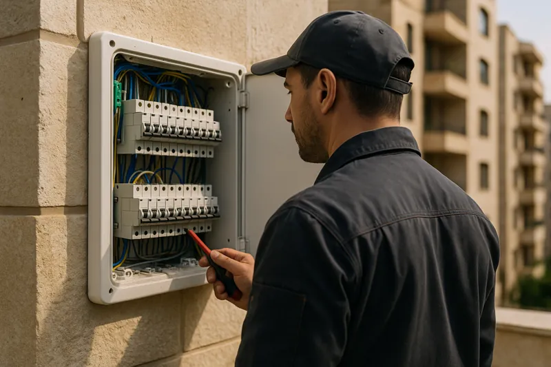 Electrical panel, circuit and safety device maintenance